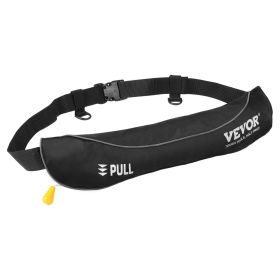 Manual Inflatable Belt Pack for Adults PFD Black CO2 Cylinder Not Included