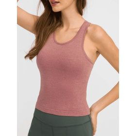 JupiterGear Round Neck Racerback Tank (Color: Dusty Pink, size: 8.0)
